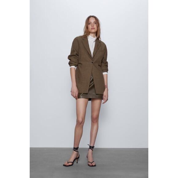 Zara 100% Linen Oversized Blazer - Picture 8 of 8